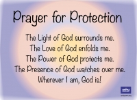 Prayer for Protection Poster Purple