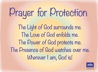 Prayer for Protection Poster Peach